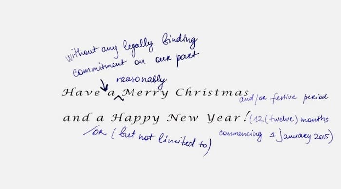 Christmas card law student